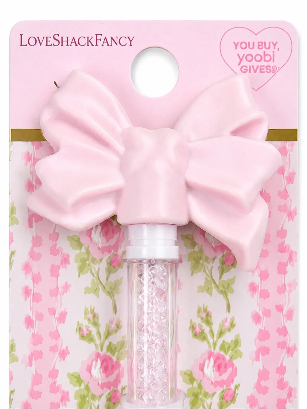 LoveShackFancy x Yoobi Crystal Bow Ballpoint Pen Floral Stationery NWT